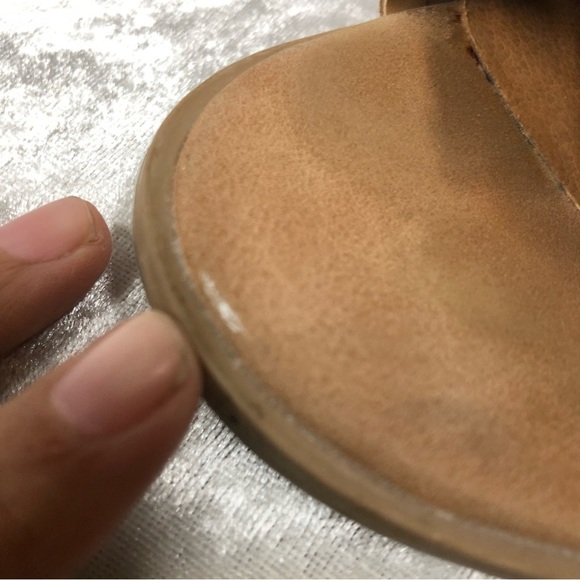 Dolce Vita Vegan Suede Open Toe Tan Booties size 10 - Picture 9 of 11